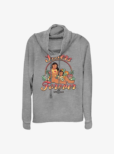 Disney Lilo & Stitch Sisters Forever Cowl Neck Long-Sleeve Top