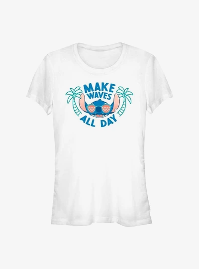 Disney Lilo & Stitch Make Waves All Day Girls T-Shirt