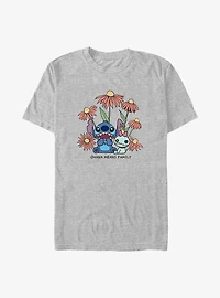 Disney Lilo & Stitch Chibi Floral T-Shirt