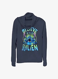 Disney Lilo & Stitch Inner Alien Cowl Neck Long-Sleeve Top