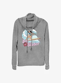 Disney Lilo & Stitch Big Sister Nani Cowl Neck Long-Sleeve Top