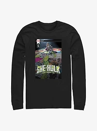 Marvel She Hulk Puzzle Comic Cover Long-Sleeve T-Shirt