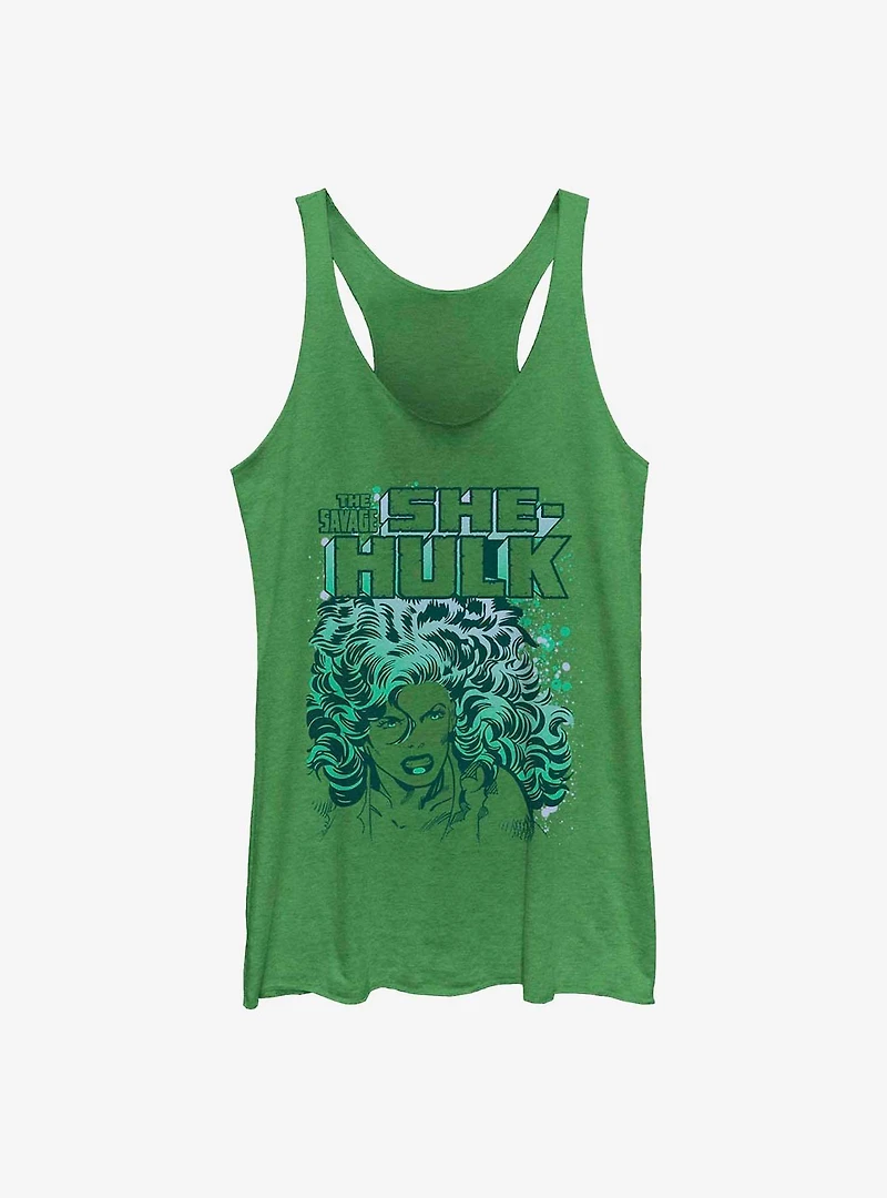 Marvel She Hulk Vintage Raw Edge Girls Tank