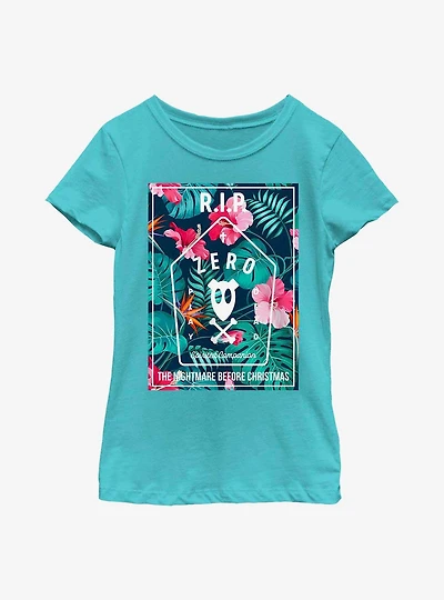 Disney The Nightmare Before Christmas Tropical Street Zero Youth Girls T-Shirt