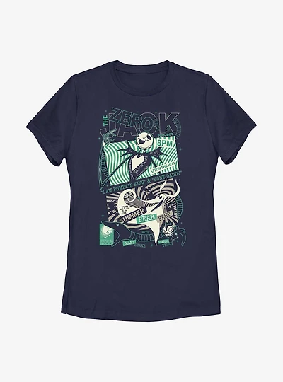 Disney The Nightmare Before Christmas Jack & Zero Fear Fest Poster Womens T-Shirt