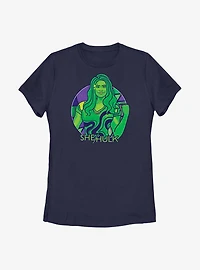Marvel She-Hulk Color Block Circle Badge Womens T-Shirt