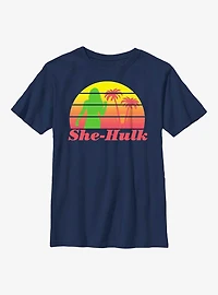 Marvel She-Hulk Retro Sunset Youth T-Shirt