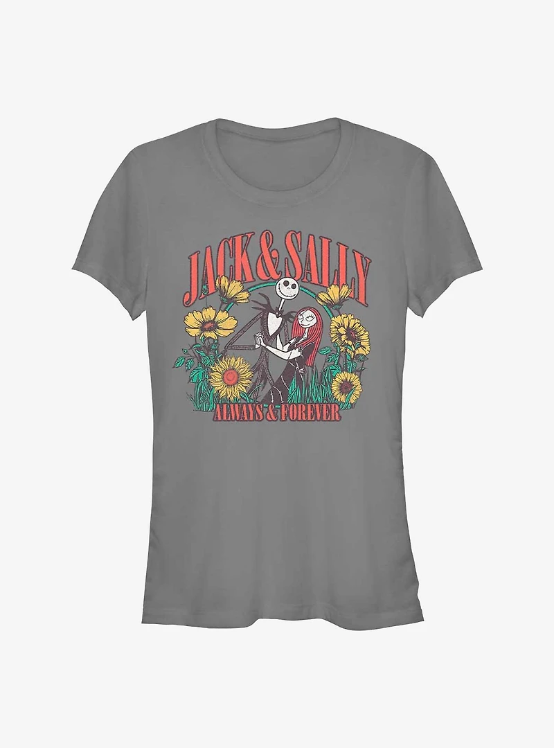 Disney The Nightmare Before Christmas Jack and Sally Girls T-Shirt