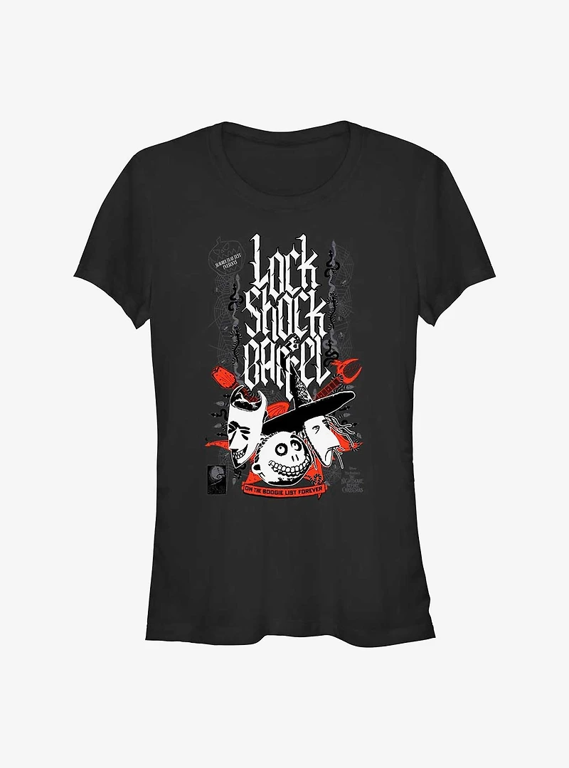 Disney The Nightmare Before Christmas Lock Shock and Barrel Girls T-Shirt