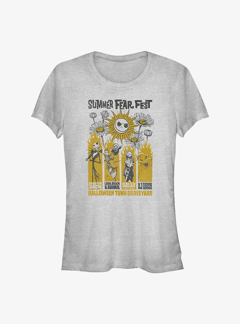 Disney The Nightmare Before Christmas Summer Fear Fest Poster Girls T-Shirt