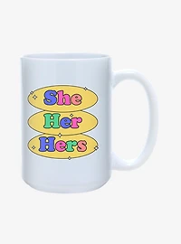 She Her Hers Pronouns Pride Mug 15oz