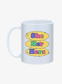 She Her Hers Pronouns Pride Mug 11oz