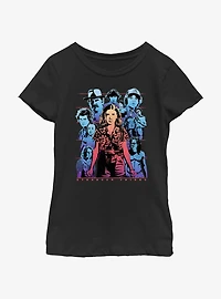 Stranger Things Neon Group Youth Girls T-Shirt