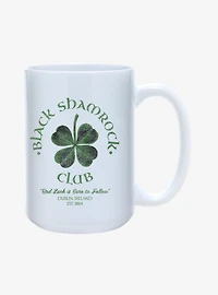 St. Paddy's Black Shamrock Club Mug 15oz