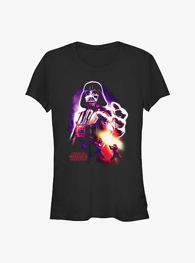 Star Wars Neon Vader Girls T-Shirt