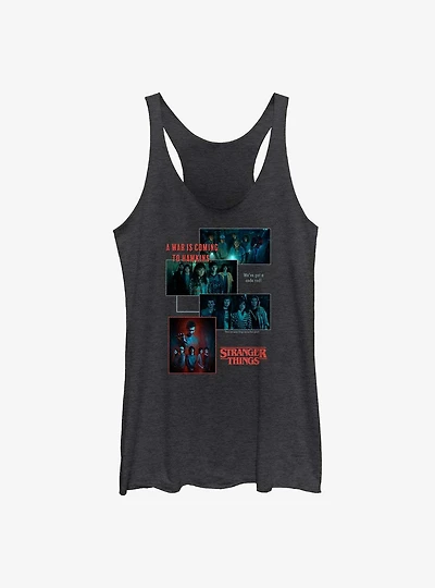 Stranger Things Hawkins War Collage Girls Tank