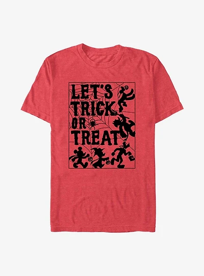 Disney Mickey Mouse Let's Trick or Treat Spiderweb T-Shirt
