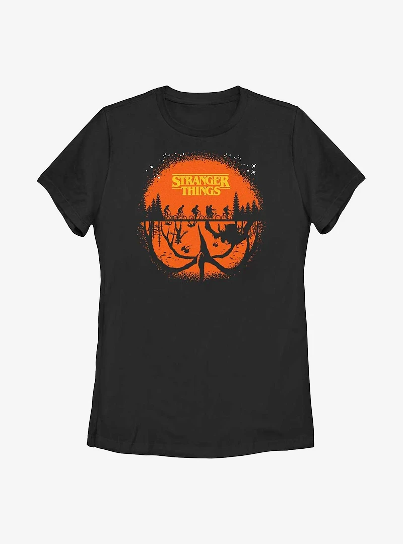 Stranger Things Upside Down Haunt Womens T-Shirt