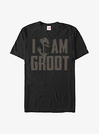 Marvel Guardians Of The Galaxy I Am Groot Text  T-Shirt
