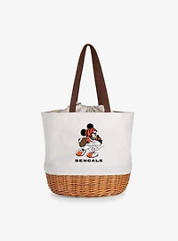 Disney Mickey Mouse NFL Cincinnati Bengals Canvas Willow Basket Tote