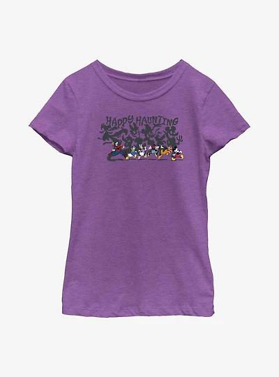 Disney Mickey Mouse & Friends Happy Haunting Shadows Youth Girls T-Shirt