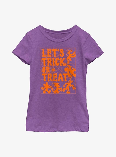 Disney Mickey Mouse Let's Trick Or Treat Youth Girls T-Shirt