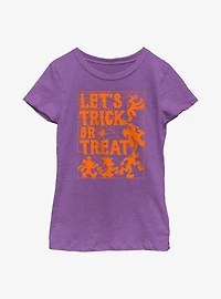 Disney Mickey Mouse Let's Trick Or Treat Youth Girls T-Shirt