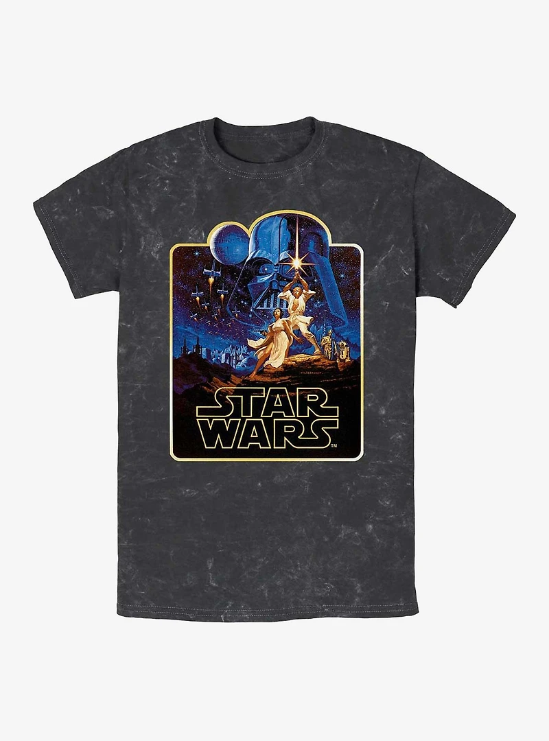 Star Wars Poster Iron Mineral Wash T-Shirt