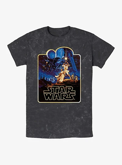 Star Wars Poster Iron Mineral Wash T-Shirt