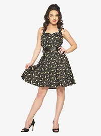 Black Violin Halter Dress