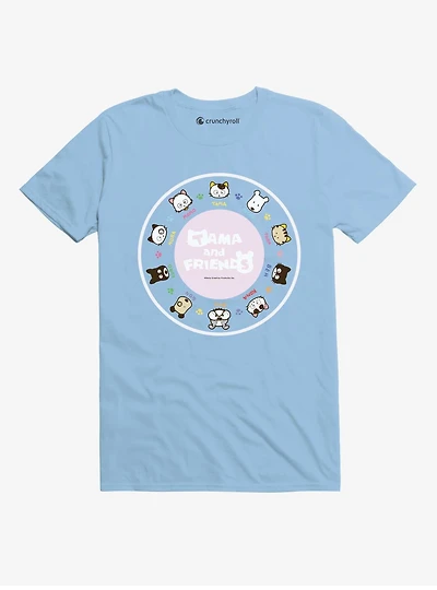 Tama And Friends Cat Circle Group T-Shirt
