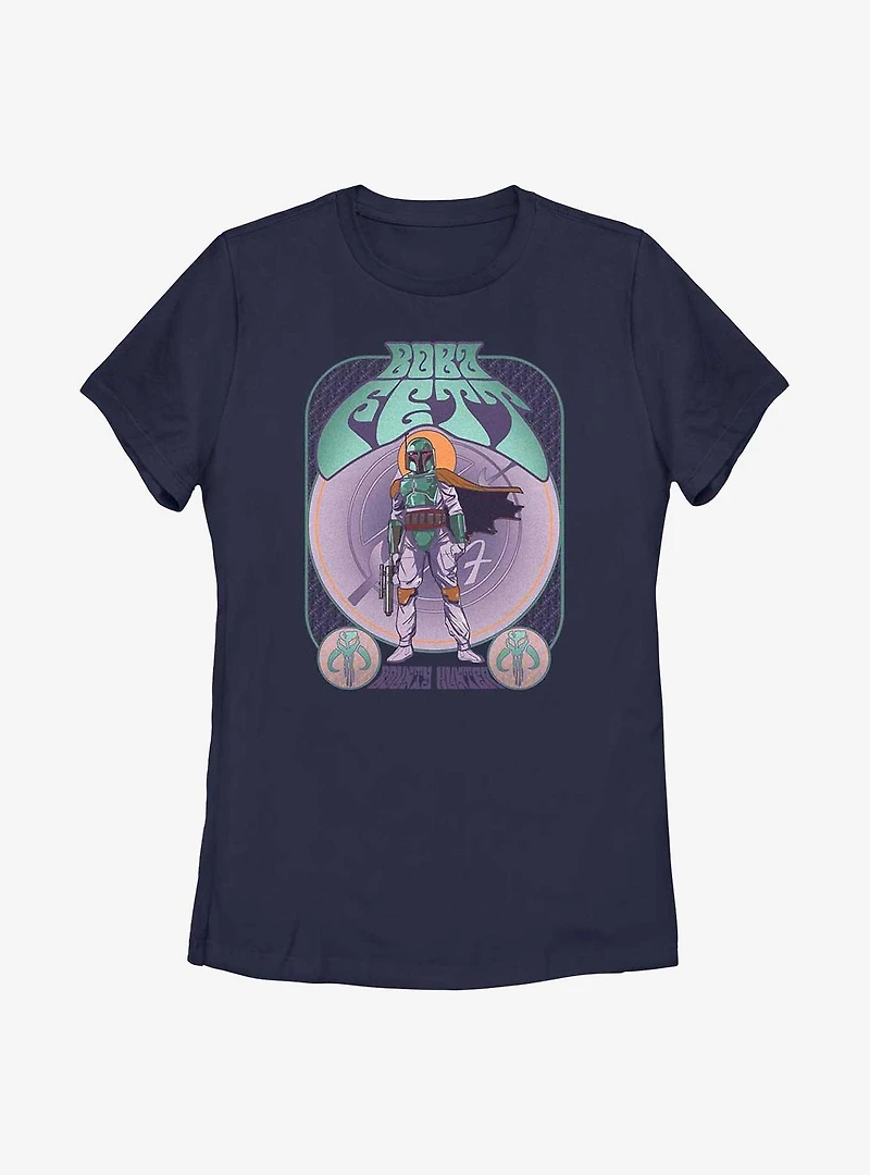 Star Wars Boba Fett Bounty Hunter Groovy Womens T-Shirt