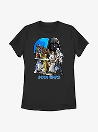 Star Wars Illustrated Poster Womens T-Shirt