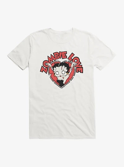 Betty Boop Zombie Love Heart T-Shirt