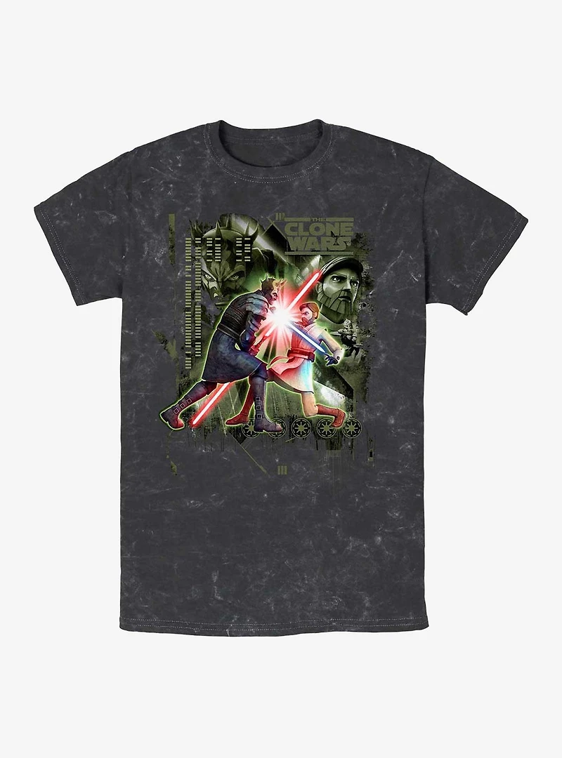 Star Wars: The Clone Wars Saber Duel Mineral Wash T-Shirt