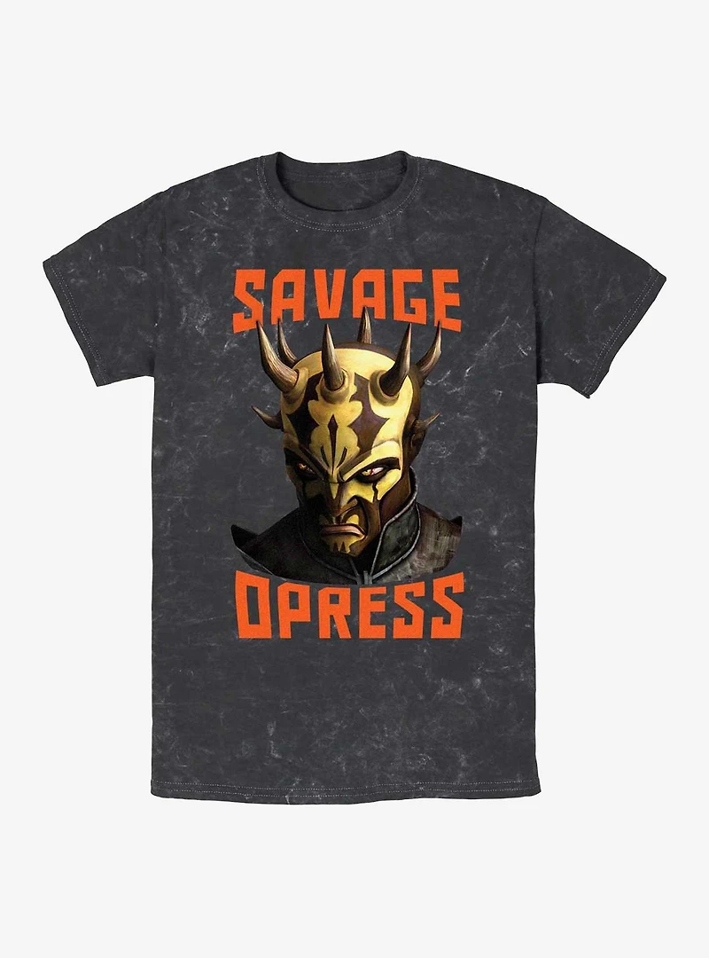 Star Wars: The Clone Wars Savage Face Mineral Wash T-Shirt