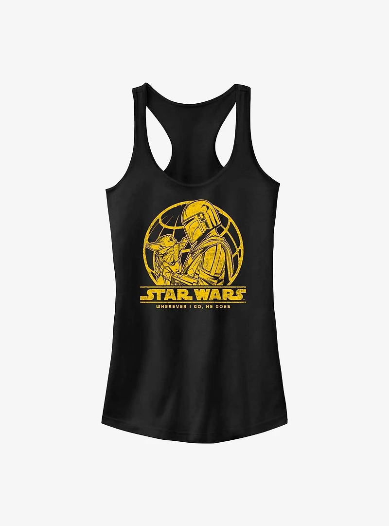 Star Wars The Mandalorian I Go He Goes Girls Tank