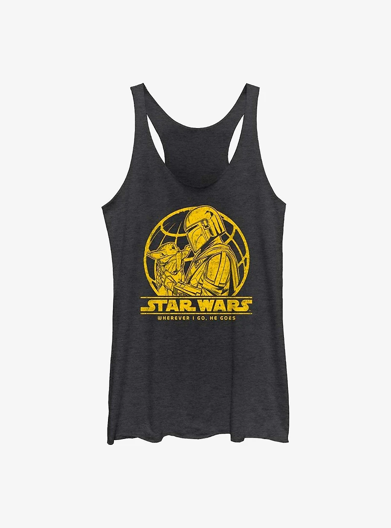 Star Wars The Mandalorian I Go He Goes Girls Tank