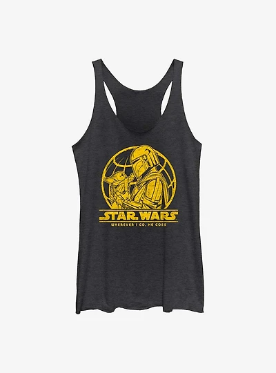 Star Wars The Mandalorian I Go He Goes Girls Tank