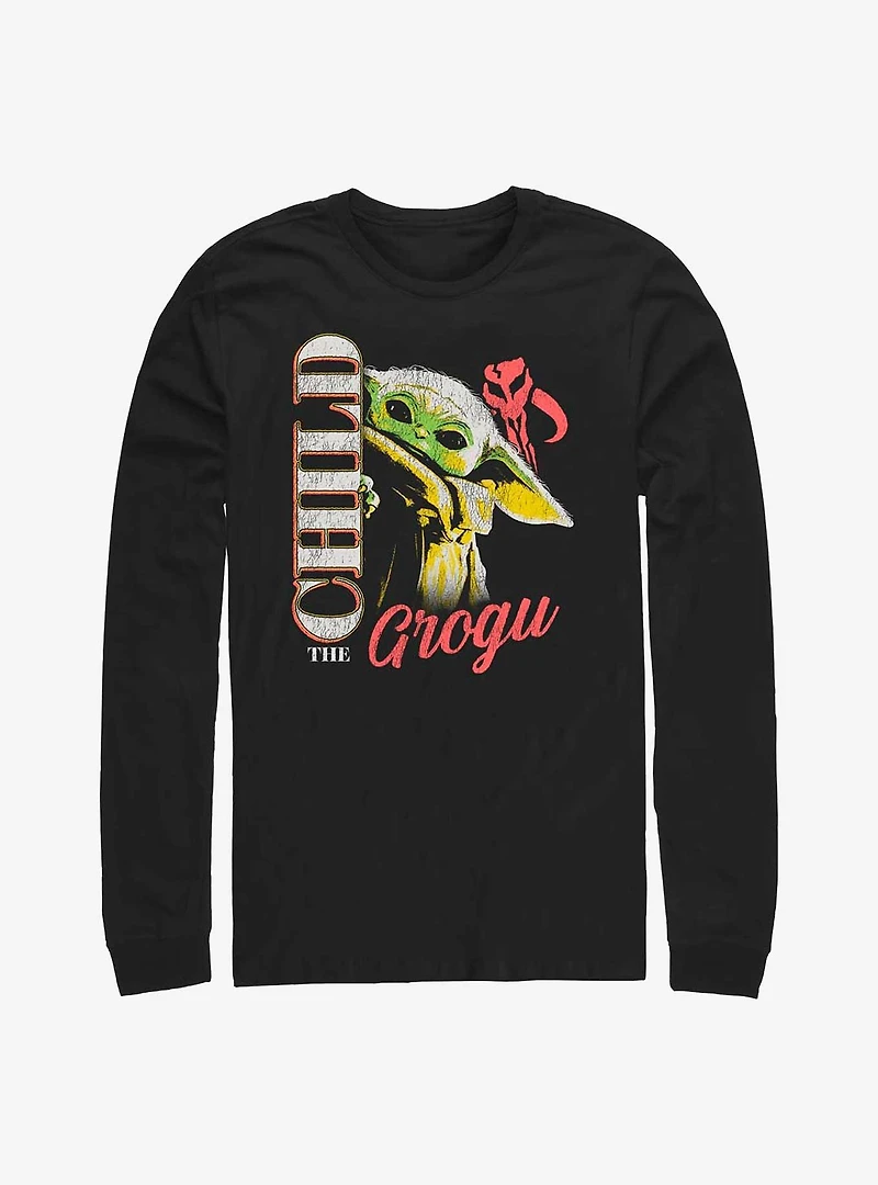 Star Wars The Mandalorian Grogu Peek Long-Sleeve T-Shirt