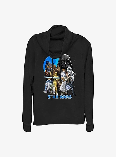 Star Wars Galaxy Fighters Cowl Neck Long-Sleeve Top