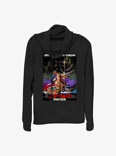 Star Wars Kanji Strikes Back Cowl Neck Long-Sleeve Top