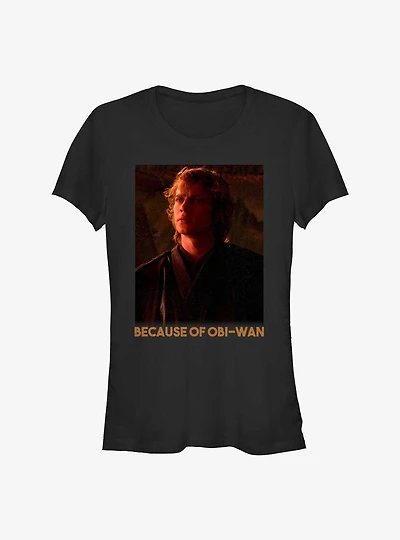 Star Wars Episode III: Revenge Of The Sith Because Obi-Wan Girls T-Shirt
