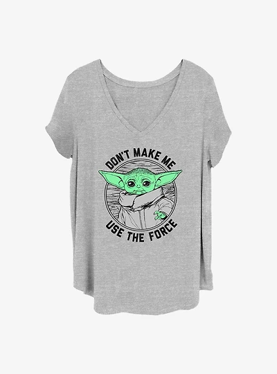 Star Wars The Mandalorian Don't Make Me Grogu Girls T-Shirt Plus