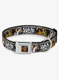 Scooby-Doo! Group Pose Bones Seatbelt Buckle Dog Collar