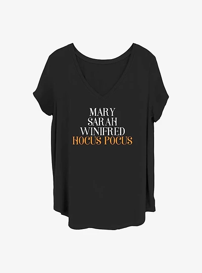 Disney Hocus Pocus Mary, Sarah, Winifred Girls T-Shirt Plus Size