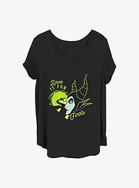 Disney Sleeping Beauty Maleficent Fools Love Girls T-Shirt Plus