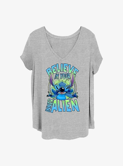 Disney Lilo & Stitch Inner Alien Girls T-Shirt Plus