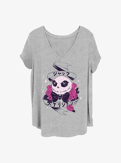Disney The Nightmare Before Christmas Anime Eyes Jack Girls T-Shirt Plus