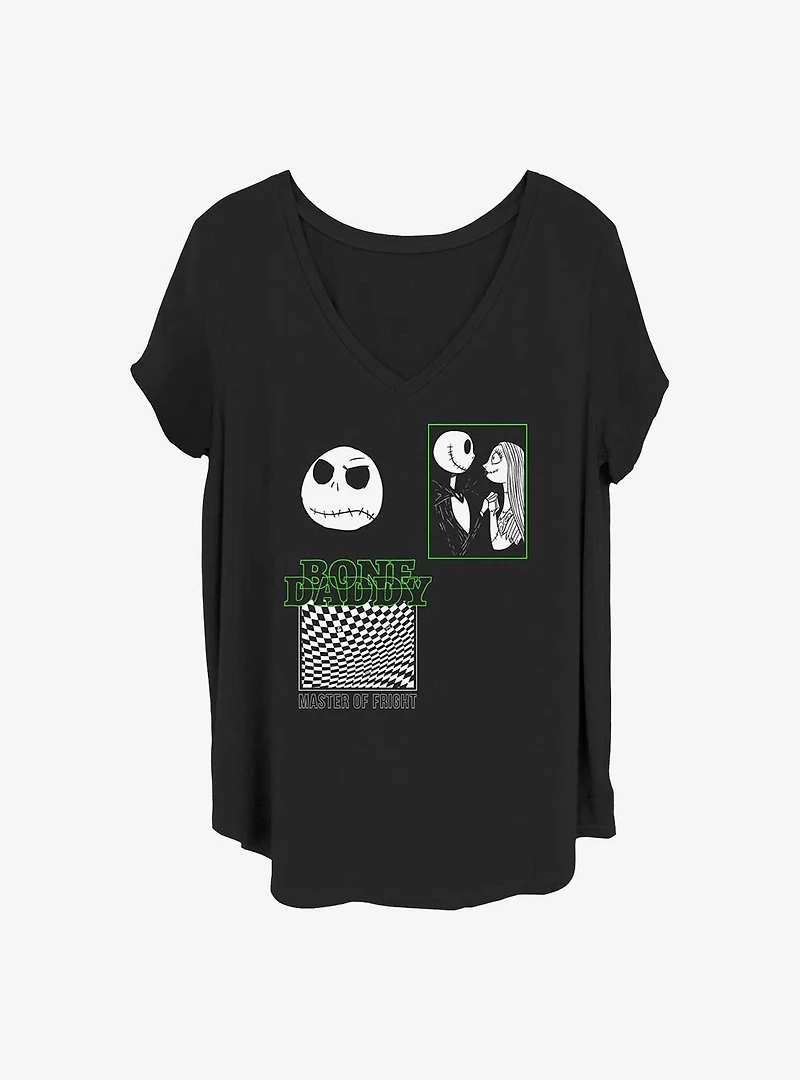 Disney The Nightmare Before Christmas Bone Daddy Jack With Sally Girls T-Shirt Plus